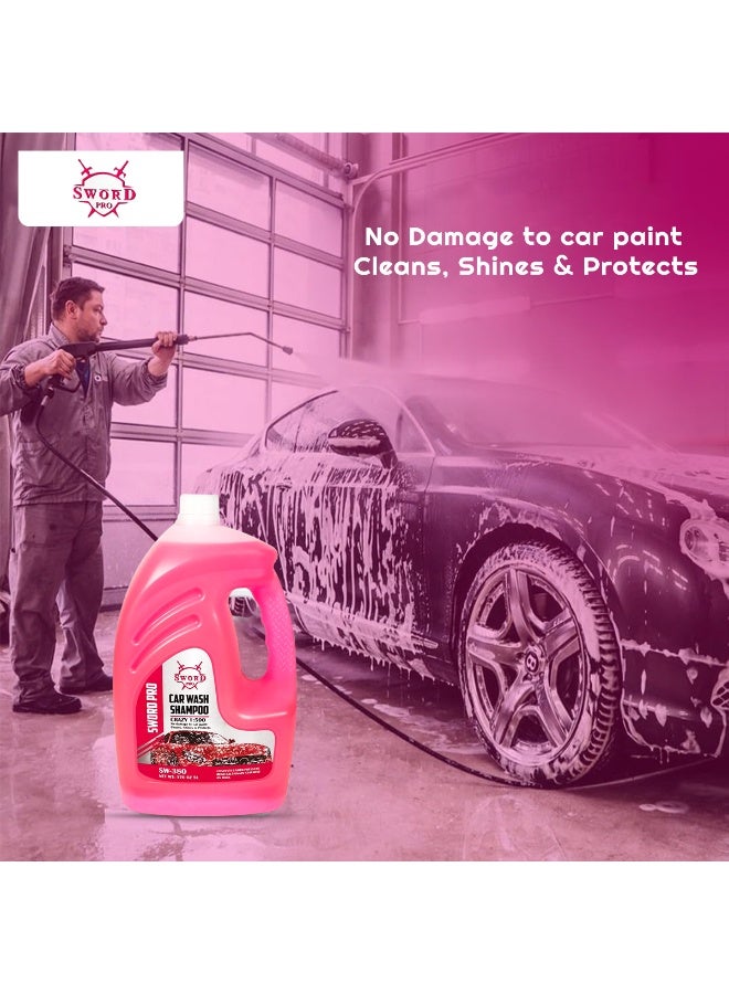 Sword Pro SW-380 Car Wash Shampoo 5L High Foam Concentrated Formula for Vehicle Cleaning Safe on Paint Removes Dirt & Grime Works with Bucket Sponge Spray Gun Low Viscosity Easy Rinse For Cars SUVs Bikes Trucks Professional Auto Care Exterior Use - Image 3